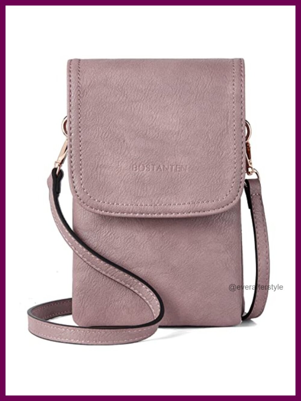 Small Crossbody Bag Vegan Leather Phone Purse Detachable Strap